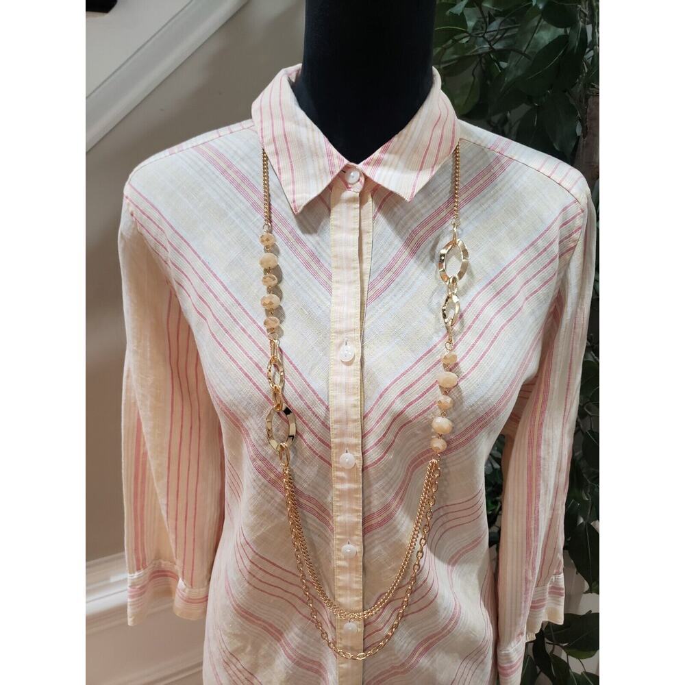 Chico's Women's Multicolor Polyester Collared Lon… - image 2